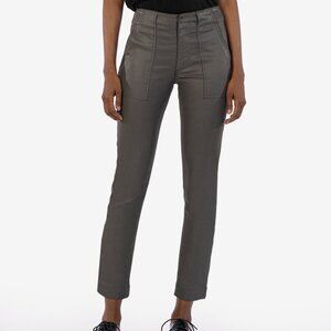 Kut From The Kloth Reese Coated Mid Rise Ankle Straight Leg Jeans Size 14